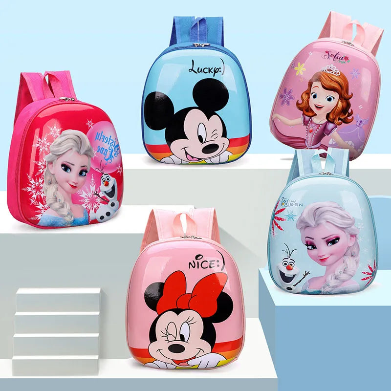 Minnie Cute Girl Backpack Disney Cartoon Spriderman Children Backpack Mickey Kids Schoolbag Elsa Shoulder Bag - Kidzy Market