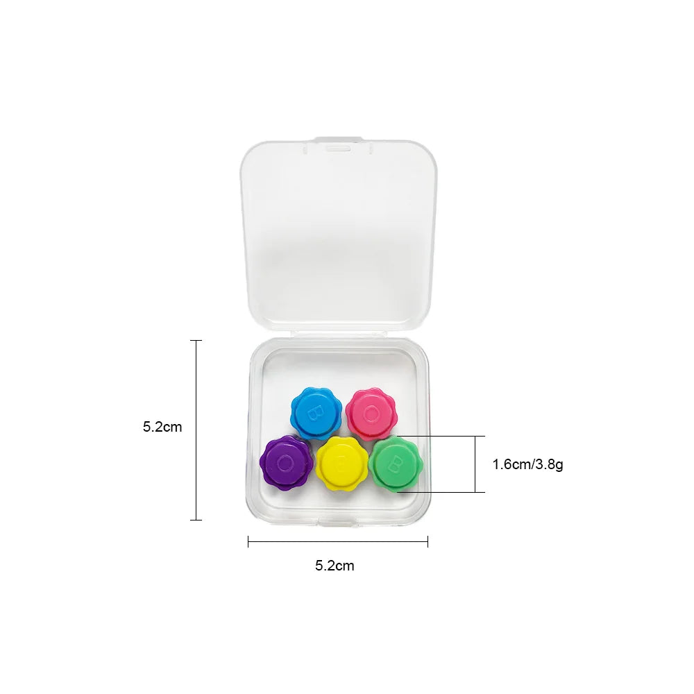 Korea Traditional Gonggi Game Set - 5/12 Pcs with Weighted Jack Stones & Metal Beads, Finger Exercise Toy