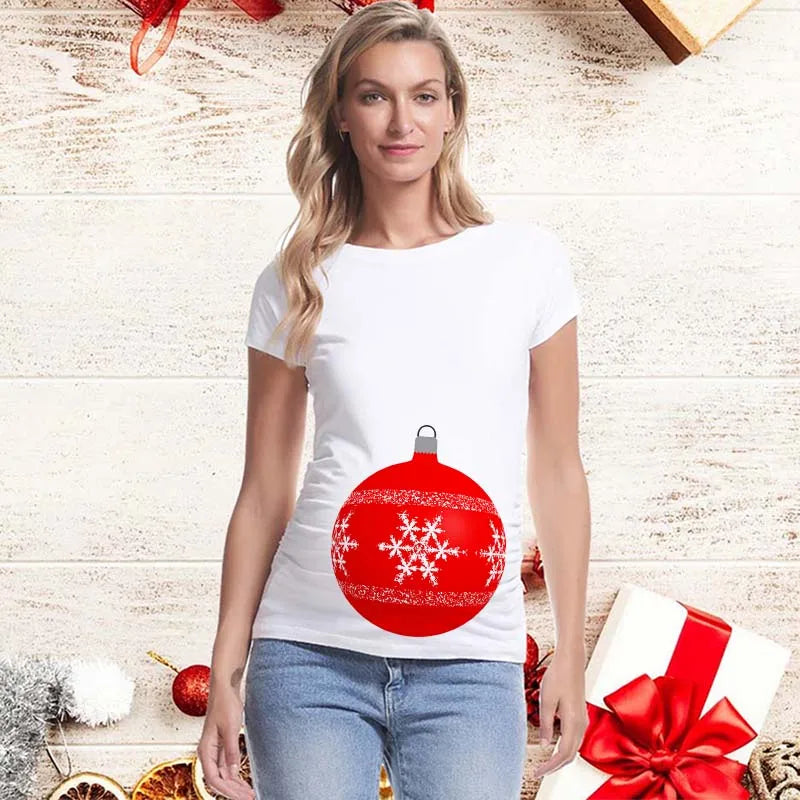 Christmas Pregnancy Shirt | Funny New Pregnancy Announcement T-Shirt | Baby on The Way | Cute Christmas Shirts | Best Xmas Gifts