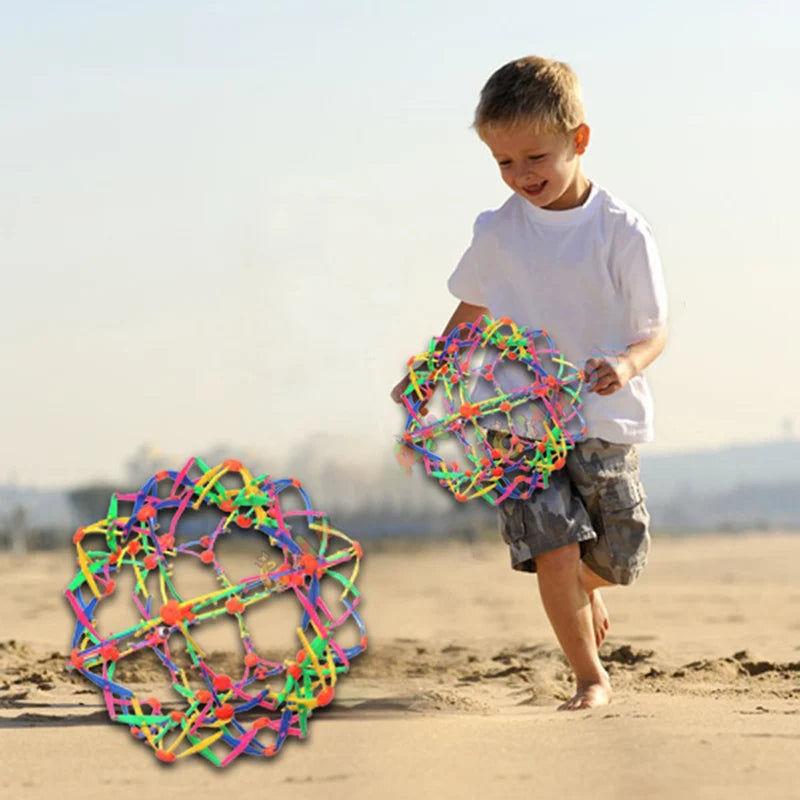 Children’s Magic Telescopic Ball – Stretchable Flower Ball for Throwing & Kicking, Outdoor Parent-Child Interactive Toy