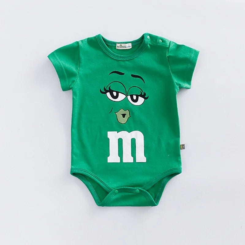 Thin Cotton 3-24M Newborn Short Sleeve Romper – Cute Fashionable Infant Baby Jumpsuit for Girls & Boys, Comfortable Clothing