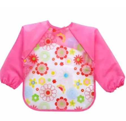 Waterproof Baby Eating Smock – Toddler Cartoon Long Sleeve Art Apron, Soft Feeding Bib & Burp Cloth for Boys & Girls - Kidzy Market