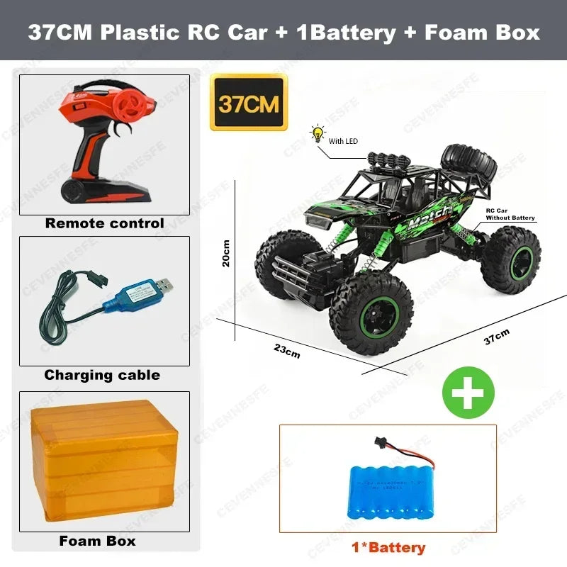 4WD Off-Road RC Car Remote Control Buggy Truck with LED Lights
