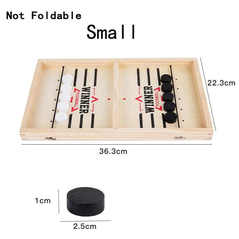 Foldable Foosball Winner Games Table - Hockey Catapult Chess - Parent-Child Fast Sling Puck Board - Party Toy for Children & Adults