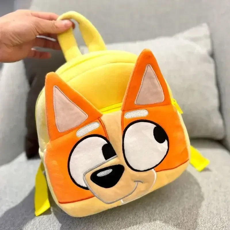 Bluey Children’s Plush Backpack – Cartoon Family Schoolbag for Picnic and Travel Gifts