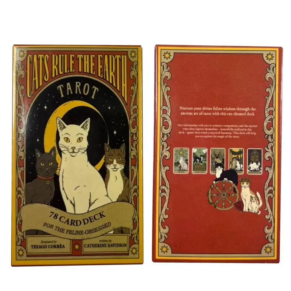 Cats Rule Earth Tarot Card Deck - 78 Oracle Cards, English Edition for Divination & Visionary Guidance