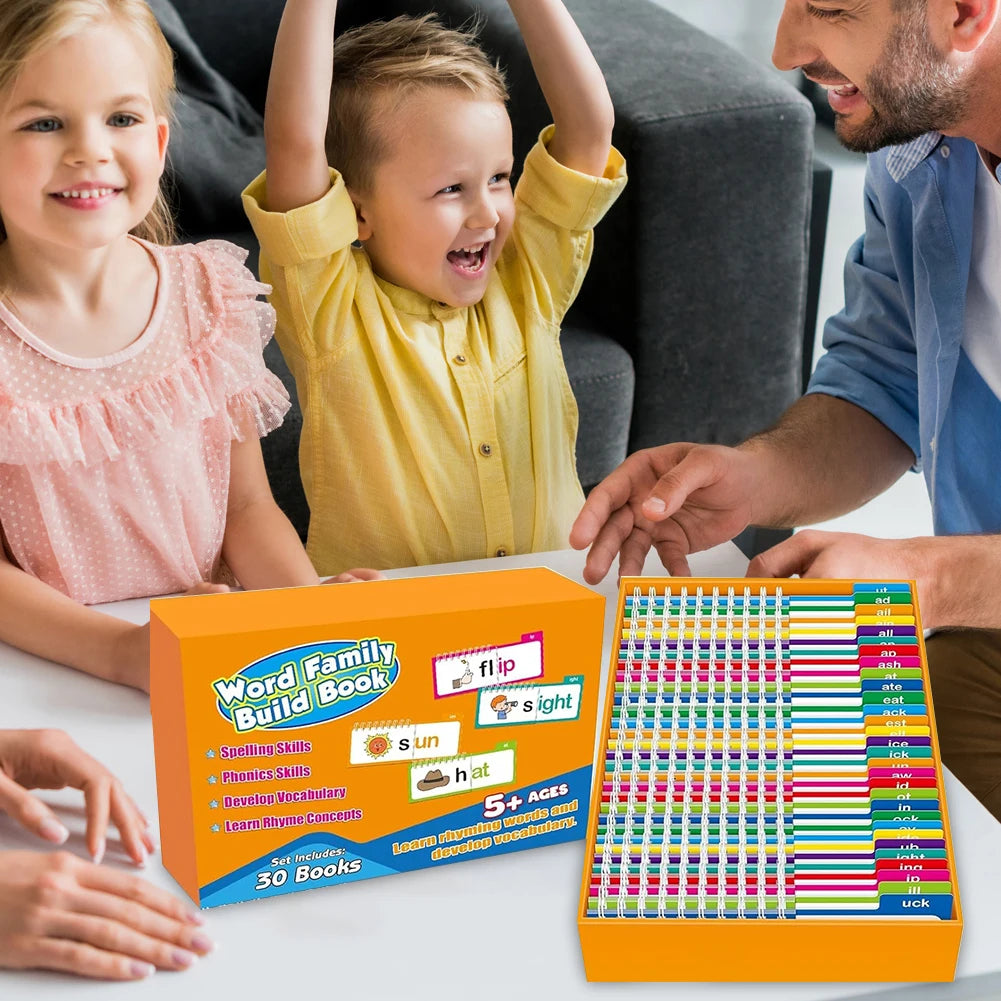 Word Family Build Book – Learn to Read Sight Word and Phonics Flash Cards Flip Activity