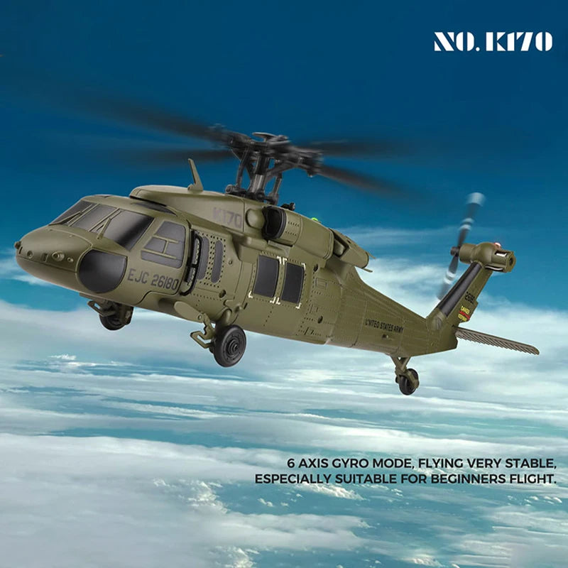 WLtoys K170 RC Helicopter – 2.4G 6-Axis Gyroscope 4CH Altitude Hold Optical Flow Toy