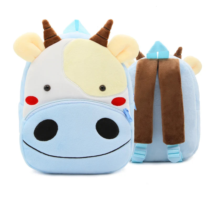Cute Cartoon Animal School Bags – Plush Backpack for Kindergarten Kids, Boys & Girls - Kidzy Market