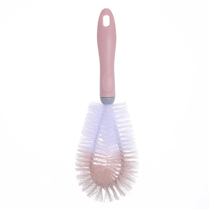 Large Baby Bottle Brush with Thick Handle for 360-Degree Decontamination; Cleaning Brush Features Hanging Hole and Long Handle