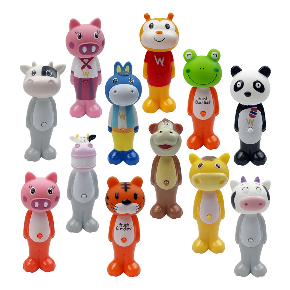 Baby Retractable Toothbrush, Cute Cartoon Animal Shape, 1PC Soft Toothbrush, Kids Dental Oral Care Brush Tool, Training Toothbrush
