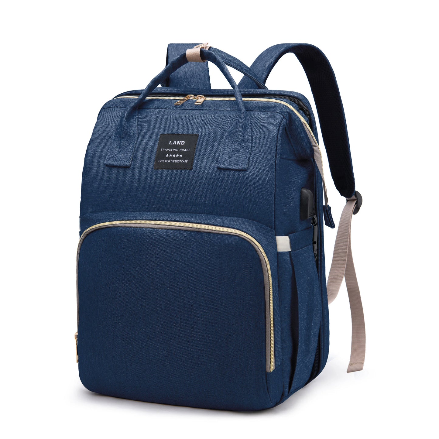Lightweight Mommy Bag with Portable Folding Crib – Large-Capacity Travel Maternity Backpack for Baby & Mom - Kidzy Market