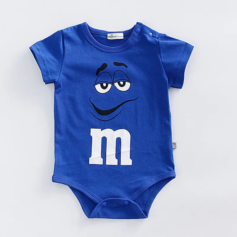 Thin Cotton 3-24M Newborn Short Sleeve Romper – Cute Fashionable Infant Baby Jumpsuit for Girls & Boys, Comfortable Clothing