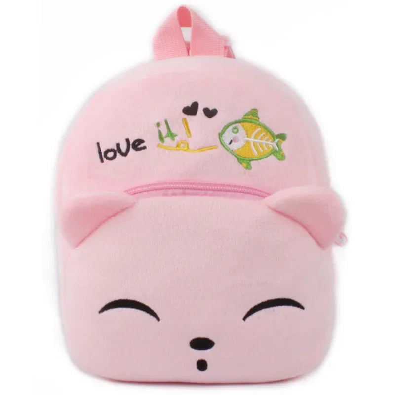 Baby Girls Plush Backpack - Cute 3D Cartoon Animal School Bag for Toddlers 0-4Y - Kidzy Market