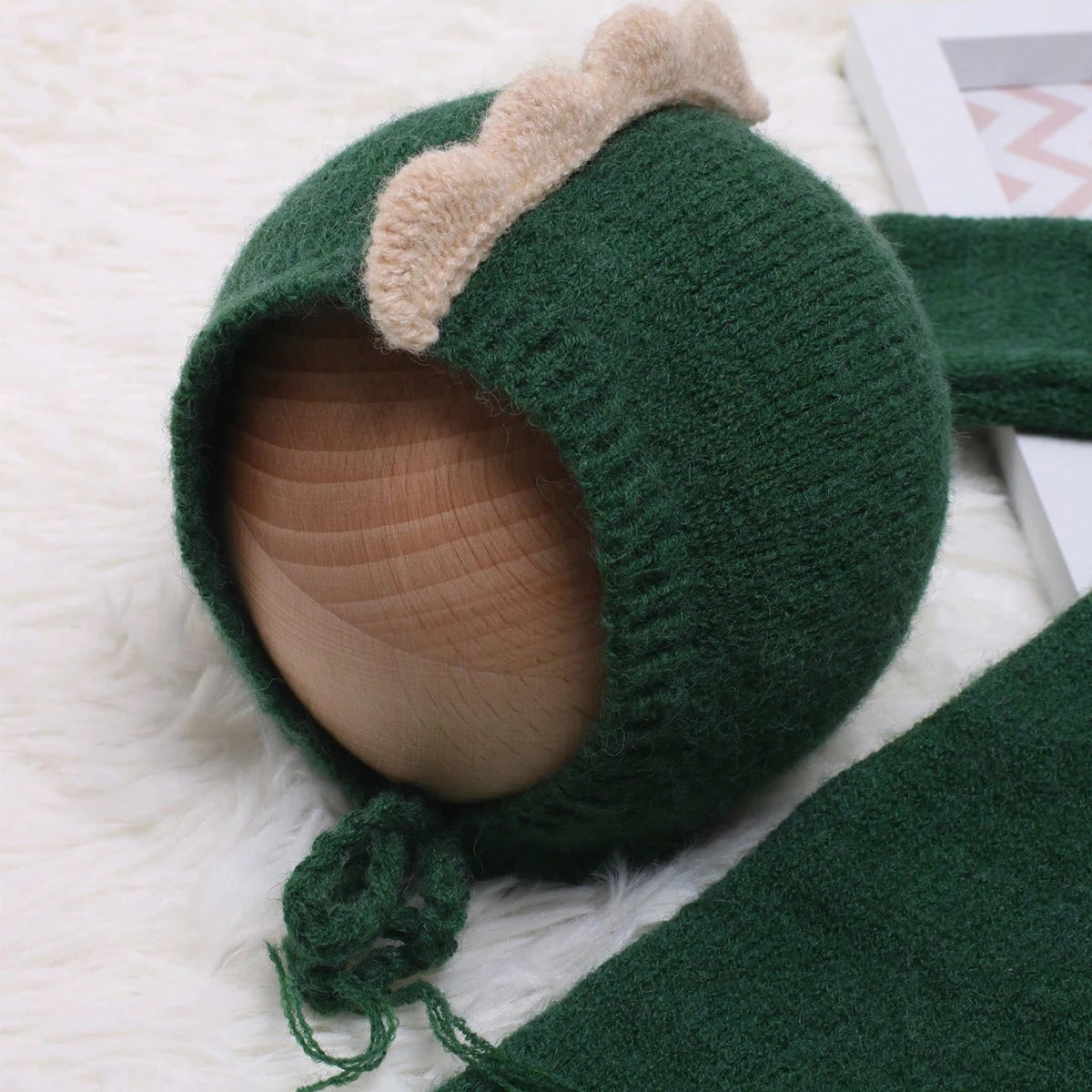 Ylsteed Knitted Newborn Dinosaur Outfit for Photo Shoot Baby Boy Photography Clothes Cute Animal Design Jumpsuit