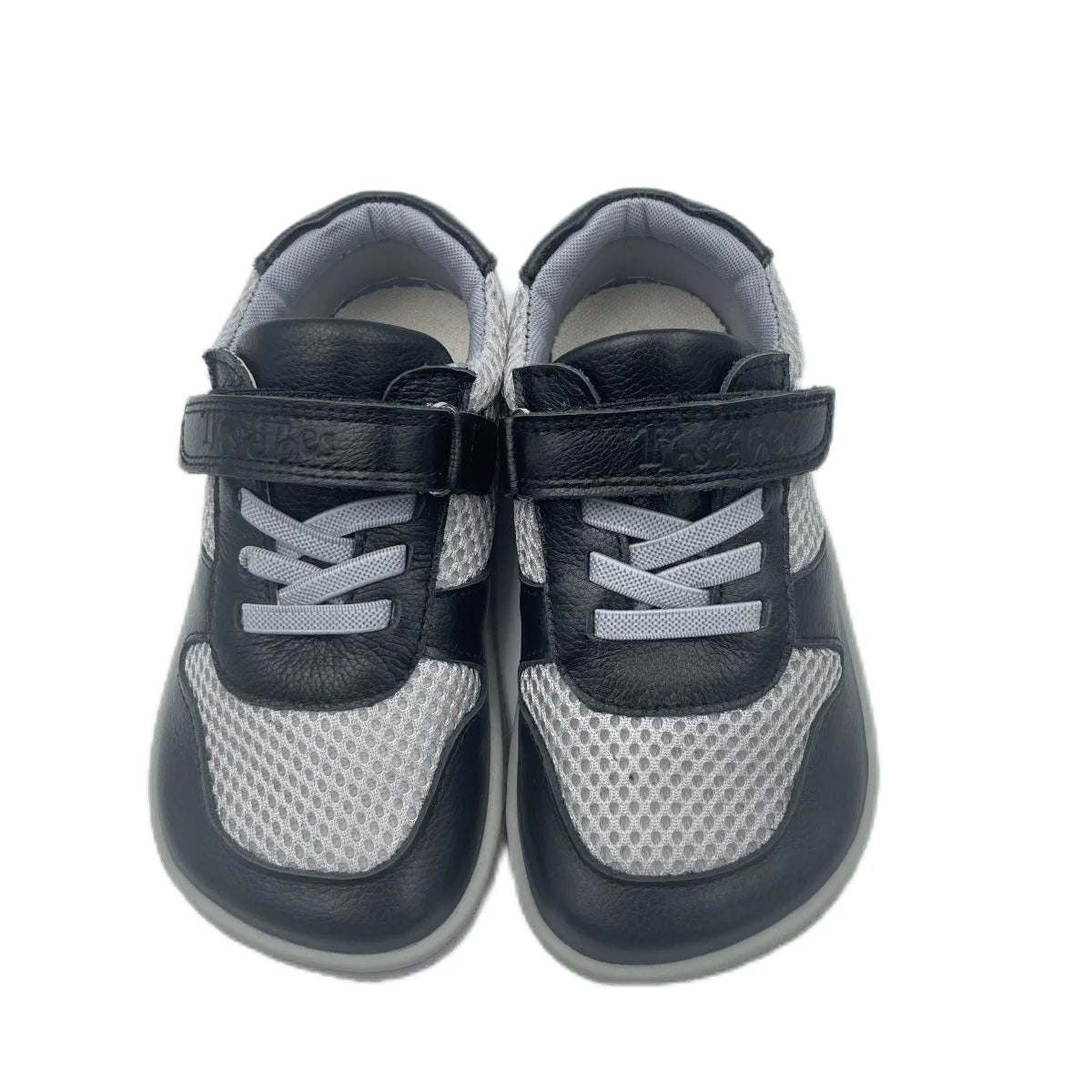 Tipsietoes Spring Genuine Leather Shoes – Lightweight Minimalist Barefoot Sneakers for Girls & Boys with Elastic Strap