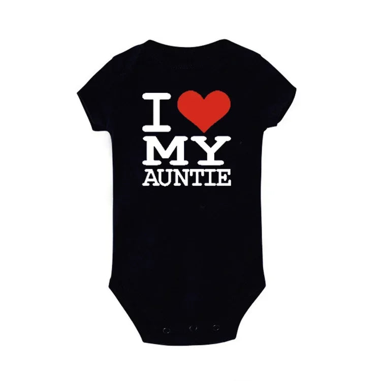 Pure Cotton “I Love Mom” & “I Love Dad” Newborn Rompers - Matching Baby Bodysuits for Twins, Summer Clothes for 0-24 Months