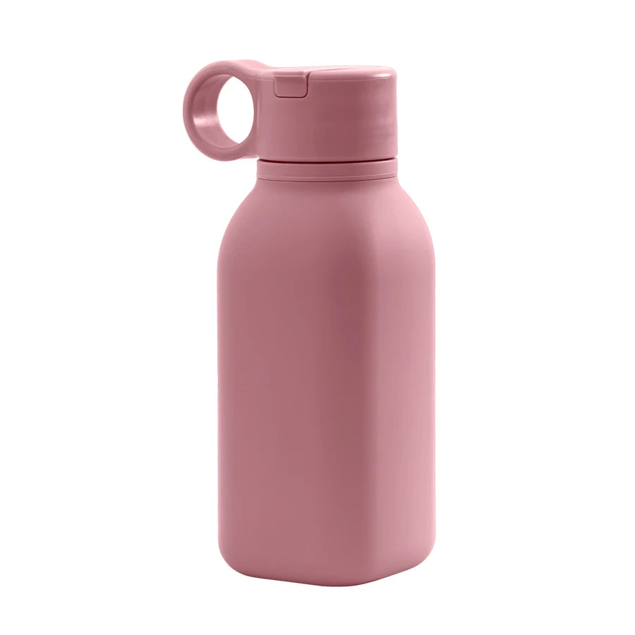 1PCS Baby Silicone Sports Cup, Pure Color Leakproof Sippy Cup with Flip Lid, Portable Baby Water Bottle for Kids, BPA Free Tableware