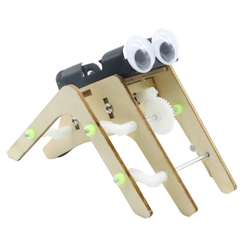 Walking Spider Robot - DIY Bionic Spiderman Model, STEM Education Experiment Kit, Wooden Puzzle for Kids