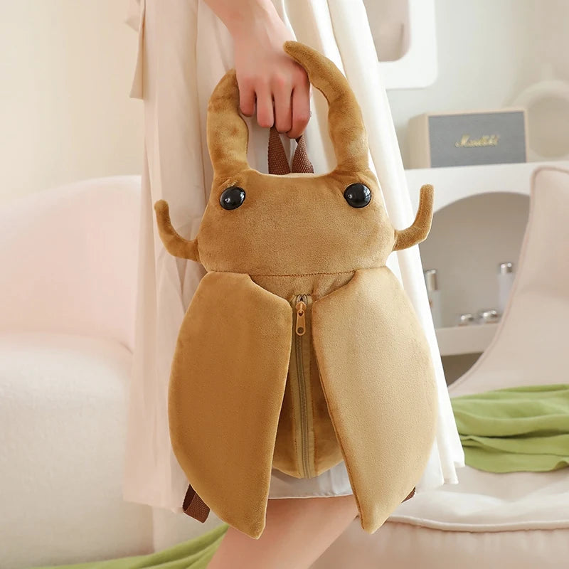 18-Inch Insect Series Unicorn Fairy Helmet Beetle Plush Toy – Kids Funny Backpack and Holiday Gift