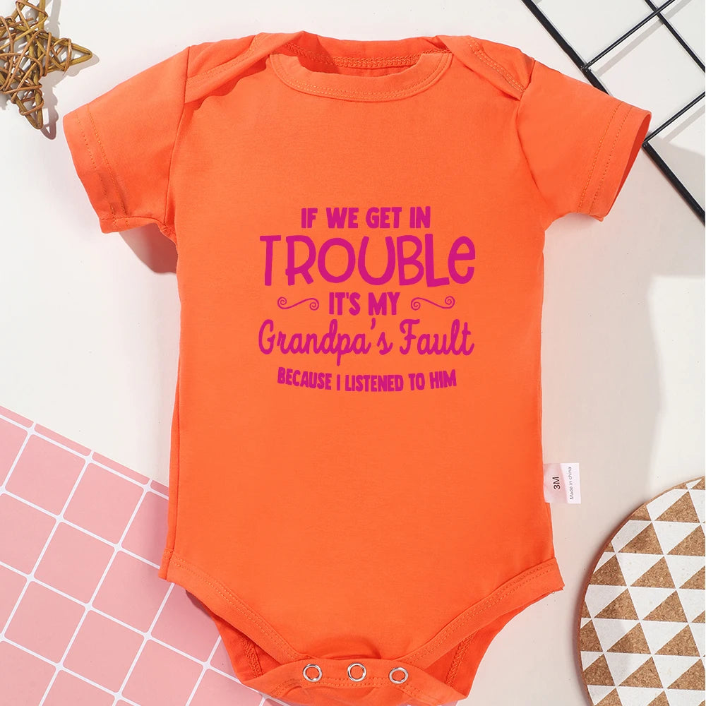 Newborn Girl Black Romper – Letter Print Cotton Onesie, Cozy Crew Neck, Fashionable Infant Bodysuit for Baby Boy and Girl