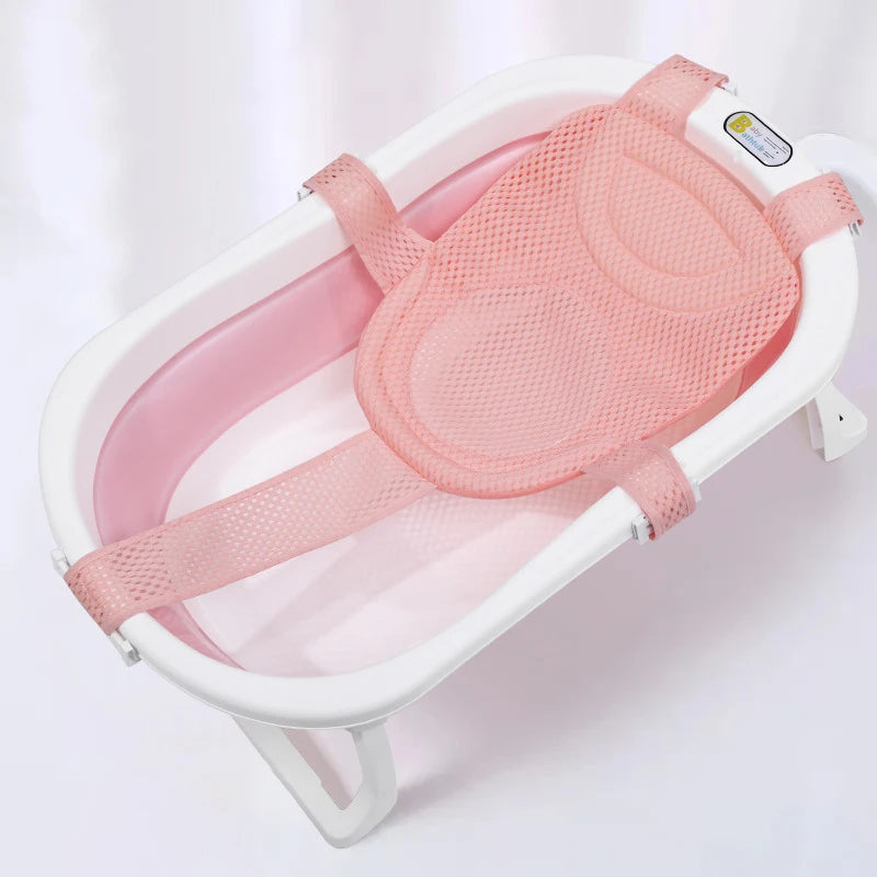 Adjustable Baby Bath Net – Non-Slip Newborn Recliner Seat for Bathtub