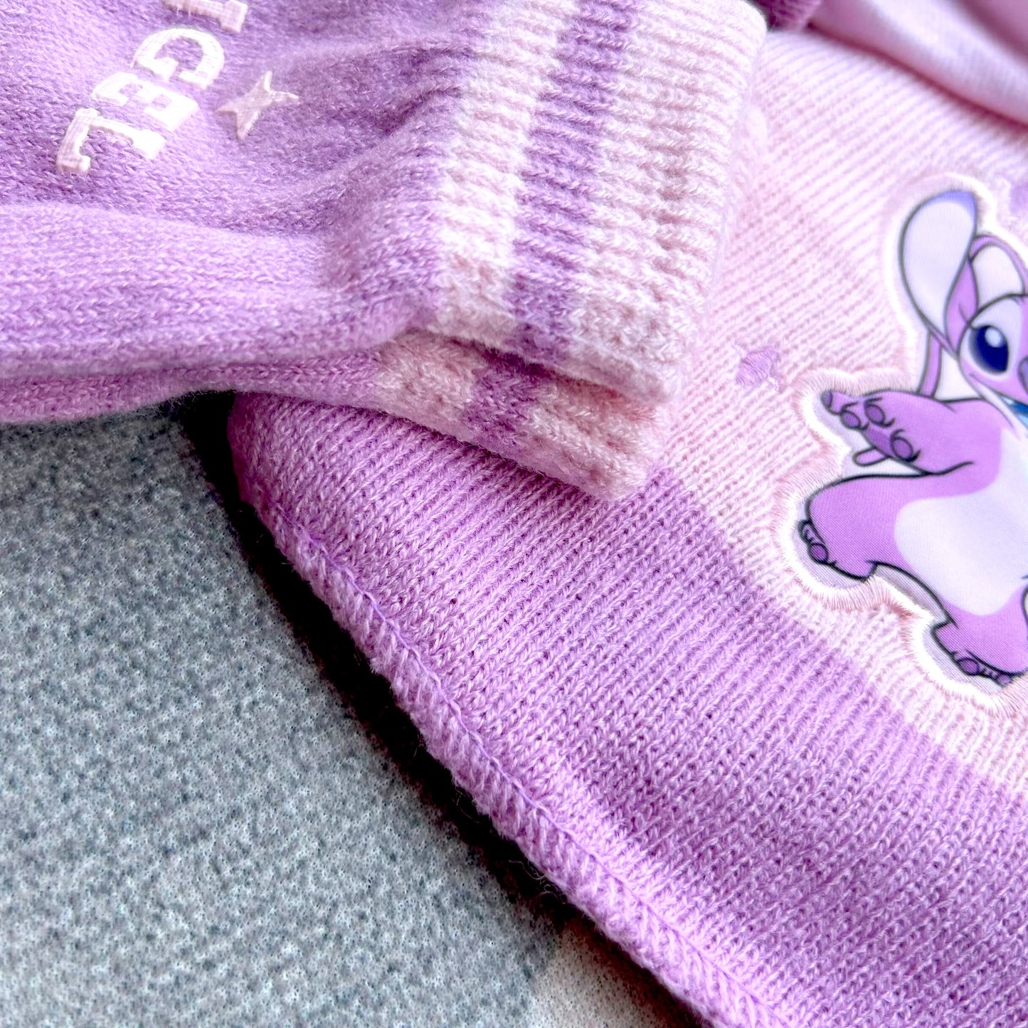 3-8 Years Autumn & Winter Children’s Stitch Cartoon Hat, Scarf & Gloves Set – Warm Knitted Cap for Boys & Girls – Perfect Christmas Gift