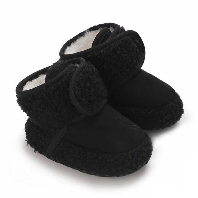 0–18M Winter Baby Snow Boots – Plush Fleece Warm Ankle Boots for Newborn Boys & Girls