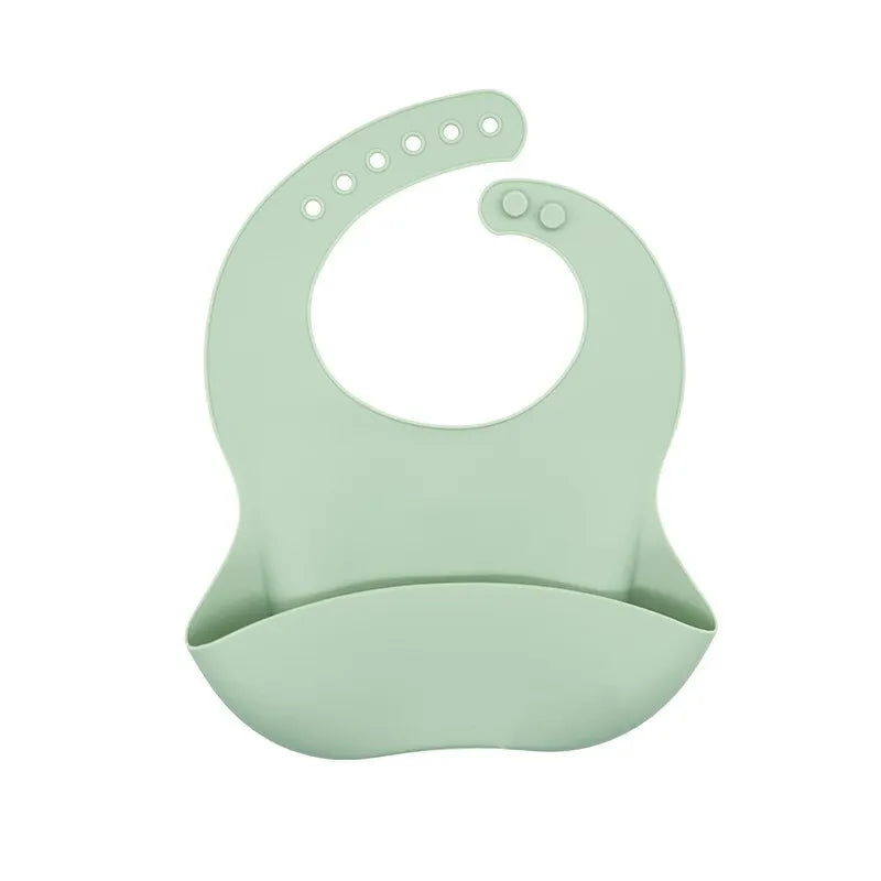 Waterproof Baby Bibs – Adjustable Soft Silicone Feeding Bibs with Cute Cartoon Animal Prints for Boys & Girls - Kidzy Market