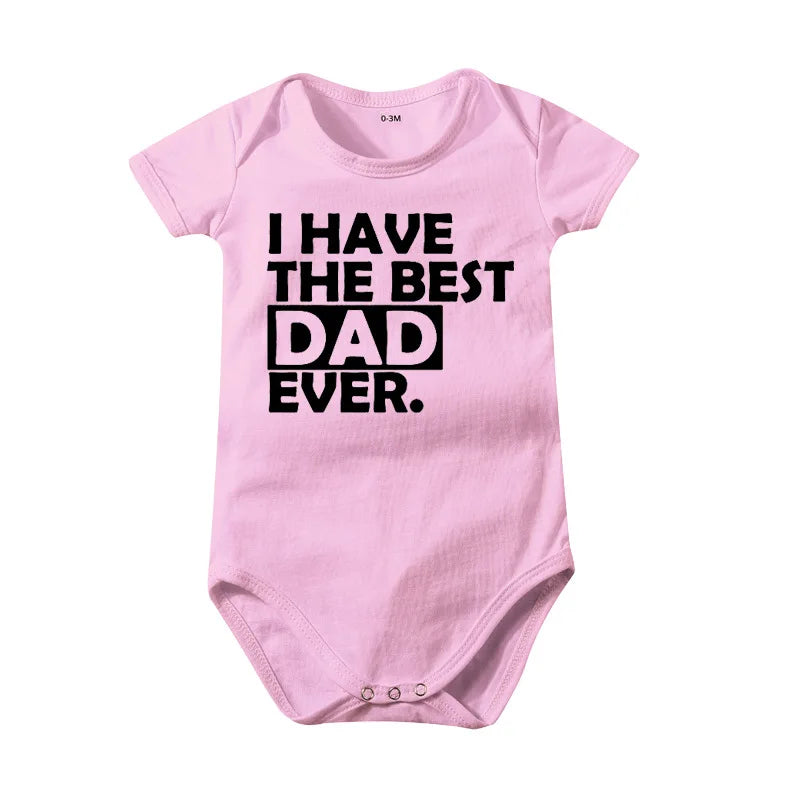Popular "Mom+Dad=Me" Baby Romper – 100% Cotton Summer Onesie, Newborn Baby Clothes, Unisex Crawling Clothes, Comfortable and Cute