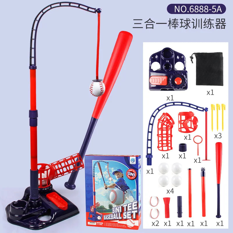 3-in-1 TEE Baseball Set – Outdoor Sports Training Machine, Parent-Child Interactive Toy for Kids