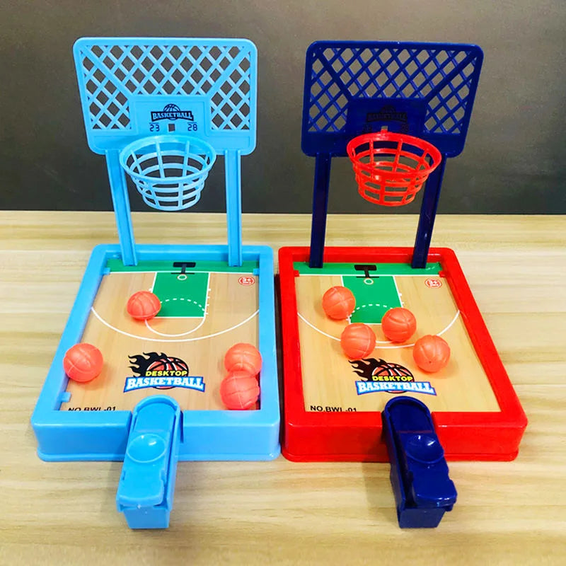 Mini Desktop Basketball Hoop – Finger Shooting Machine, Interactive 2-Player Party Game for Kids
