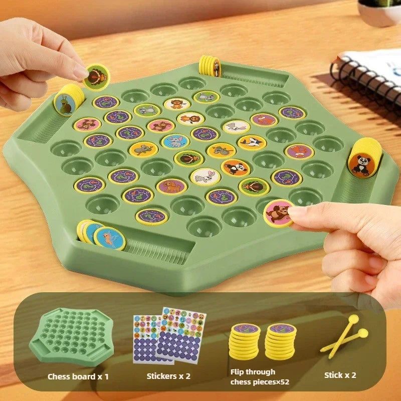 Fun Animals Flip Through Feather Chess - Pattern Xiaoxiao Music Gameplay, Interactive and Entertaining Game