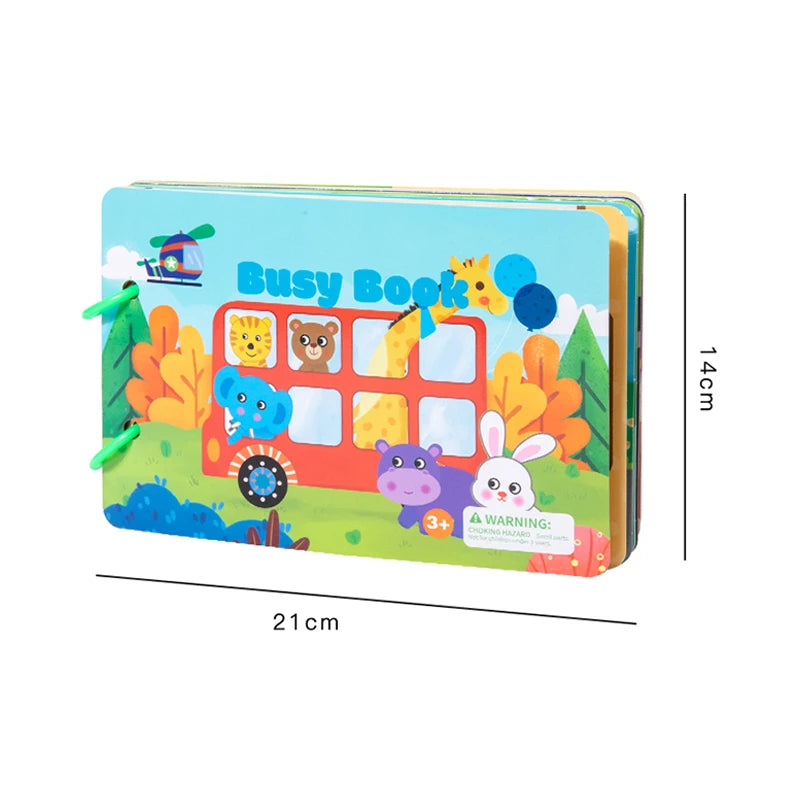 Montessori Reusable Sticker Busy Card Book – Numbers Matching Puzzle Game for Kids Educational Toy