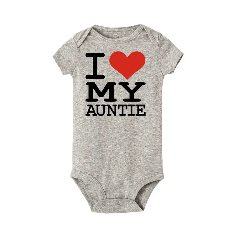 Pure Cotton “I Love Mom” & “I Love Dad” Newborn Rompers - Matching Baby Bodysuits for Twins, Summer Clothes for 0-24 Months