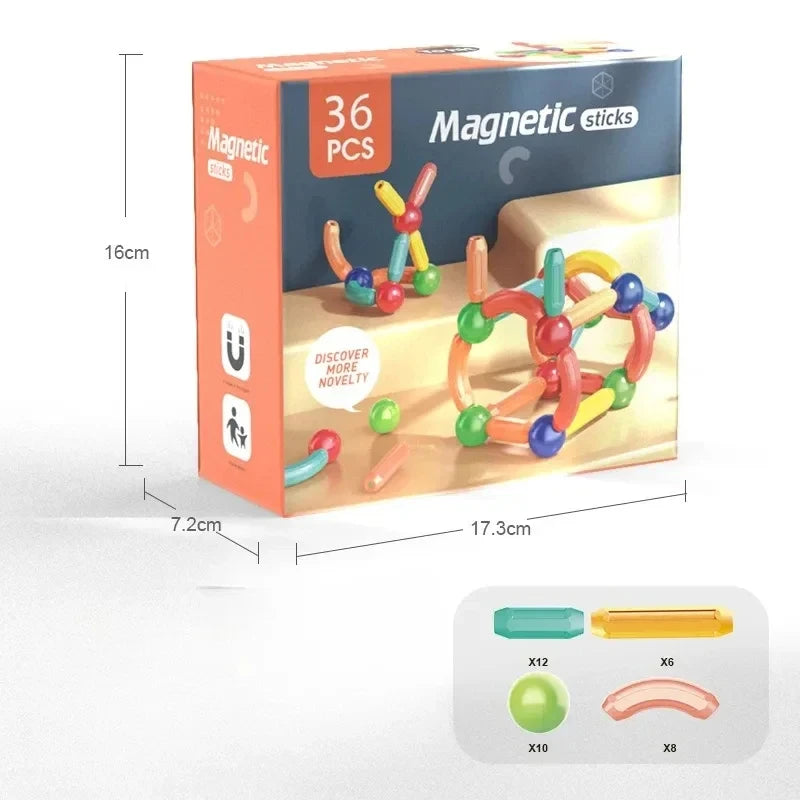 Assembled Magnetic Building Blocks Cube Set Early Education Toy