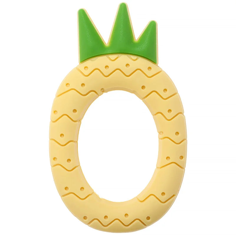 TYRY.HU 1Pc Baby Silicone Teether - BPA-Free Cartoon Frog & Deer Teething Necklace Pendant, Nursing Teeth Gift, Baby Silicone Teether