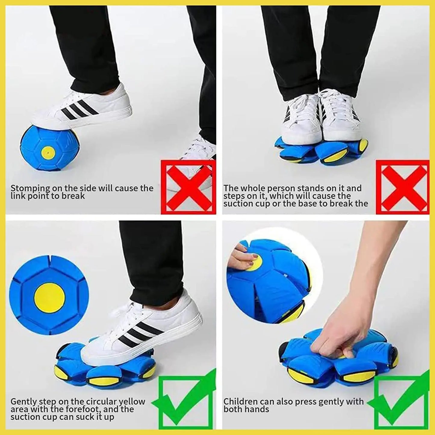 Thickened Elastic Step Ball – Decompression Toy with Light, Foot Step Deformation, Parent-Child Interaction