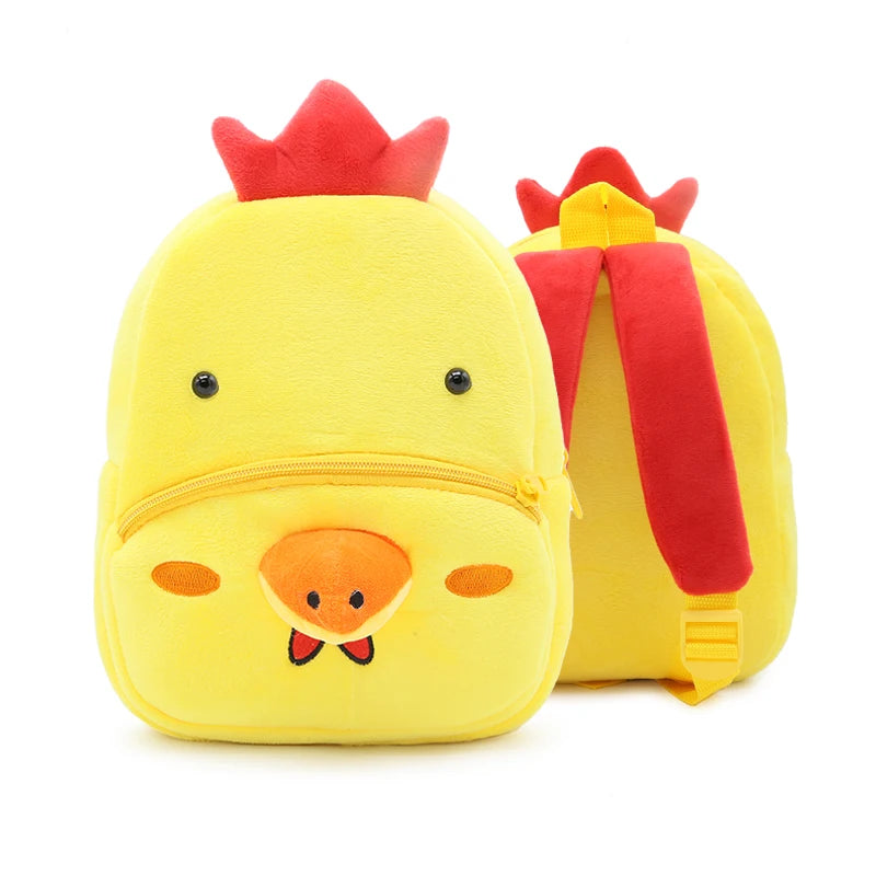 Cute Cartoon Animal School Bags – Plush Backpack for Kindergarten Kids, Boys & Girls - Kidzy Market