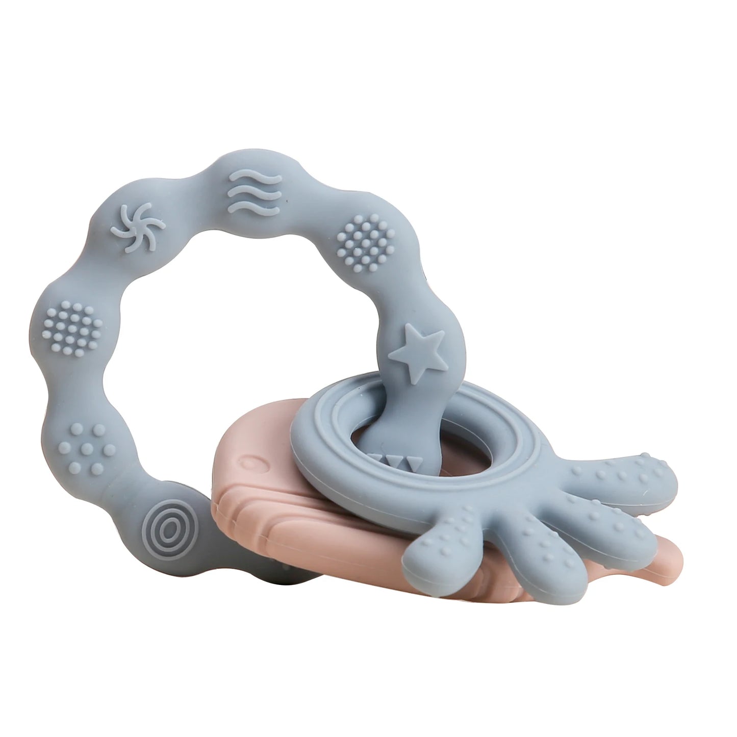 1pc Baby Teether Music Rattle - Animal Crochet Rattle, Elephant & Giraffe Wooden Ring, Babies Gym Montessori Children’s Toys