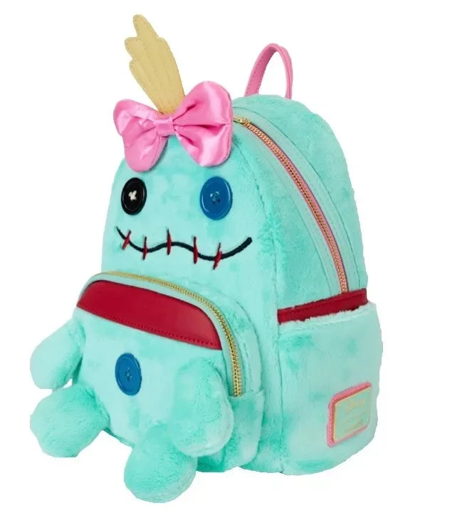 Disney Stitch Plush Mini Backpack – Cute Anime Shoulder Bag for Girls and Kids