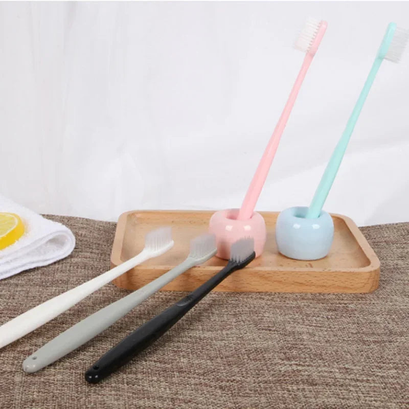 10Pcs Set Kids & Adults Soft Bristle Toothbrush, Cute Design Travel Training Dental Care Toothbrush