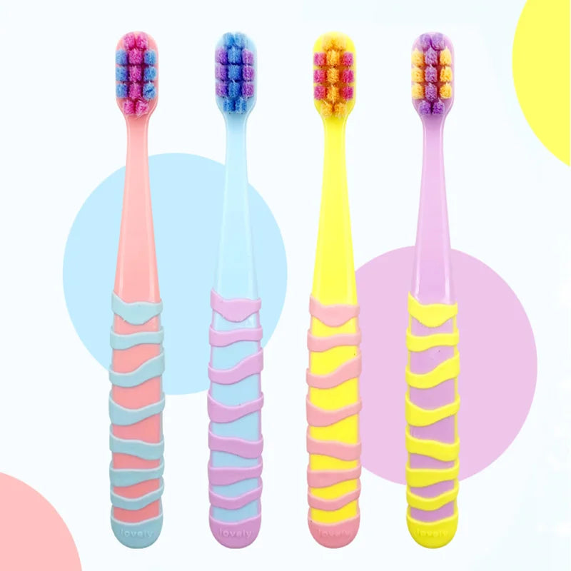 Children's Cartoon Cat Toothbrush, Super Soft Bristles, High Quality Training Toothbrush for 1-6Y Kids Dental Care