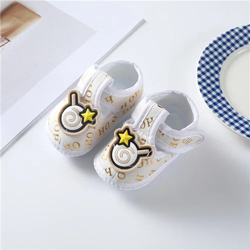 0-12 Month Baby Girl & Boy Shoes – Cotton Soft First Walkers, Cute Newborn Infant Toddler Shoes for Spring