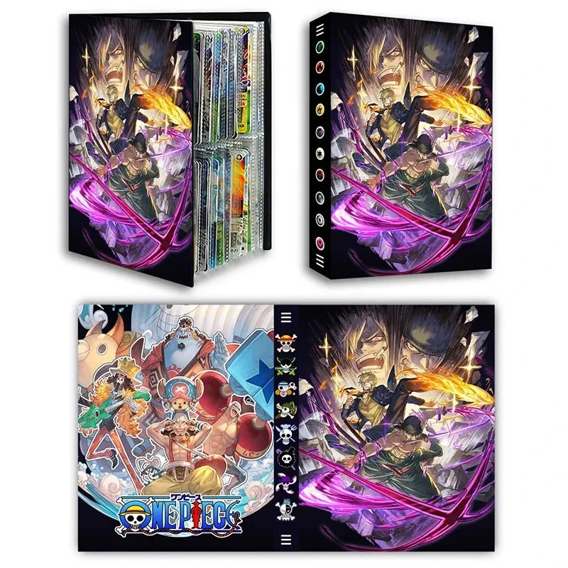 One Piece Card Album – 240pcs Monkey D. Luffy & Roronoa Zoro Game Card Holder Binder for Kids, VMAX Collection Gift