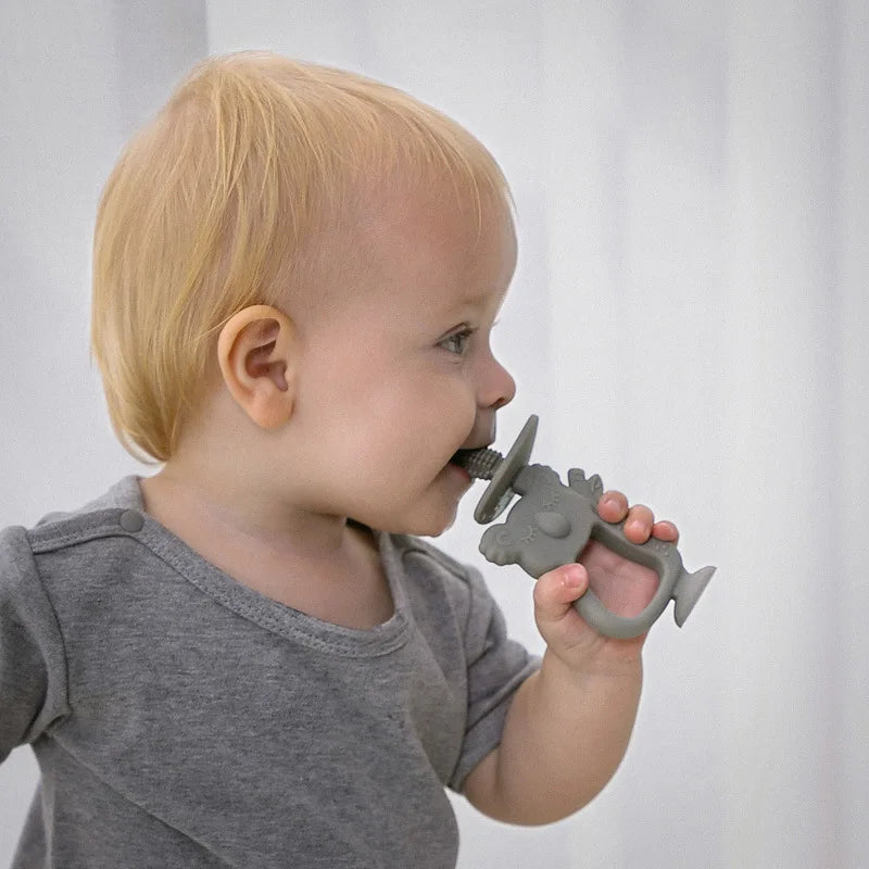 1PC Baby Silicone Training Toothbrush BPA Free Animal Koala Teether Chew Toy Teething Ring Infant Baby Accessory