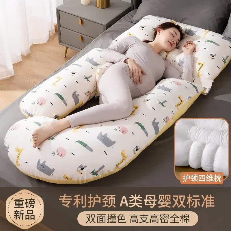 U-Shaped Pregnancy Pillow – Waist Protection & Side Sleeping Support for Pregnant Women