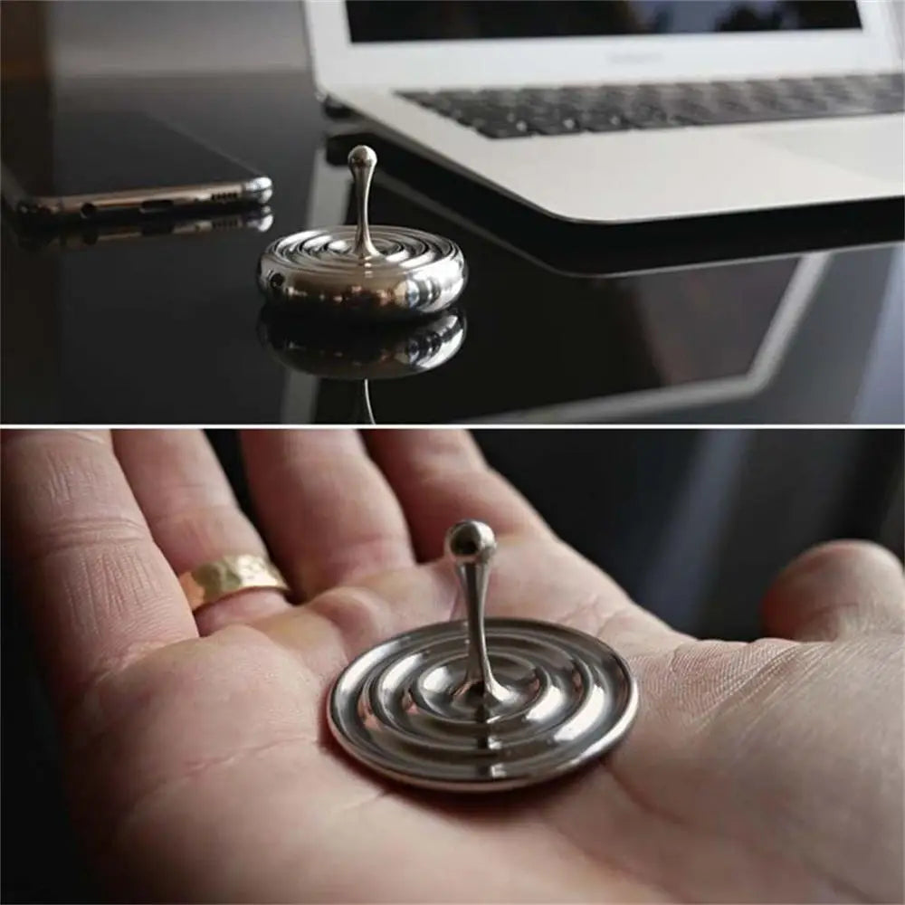 Spinning Top Rotating Magnetic Decoration – Desktop Droplets Spinner Toy, Movie Totem Print, Hot Sale Gift for Kids and Adults