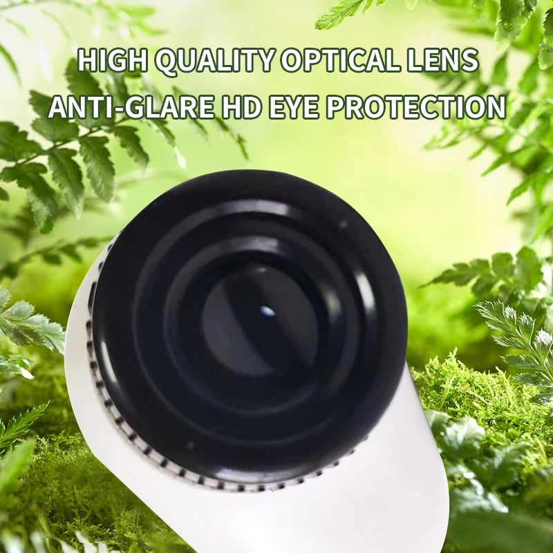 Handheld Microscope Kit for Kids – 60x 120x with LED Light for Home and School