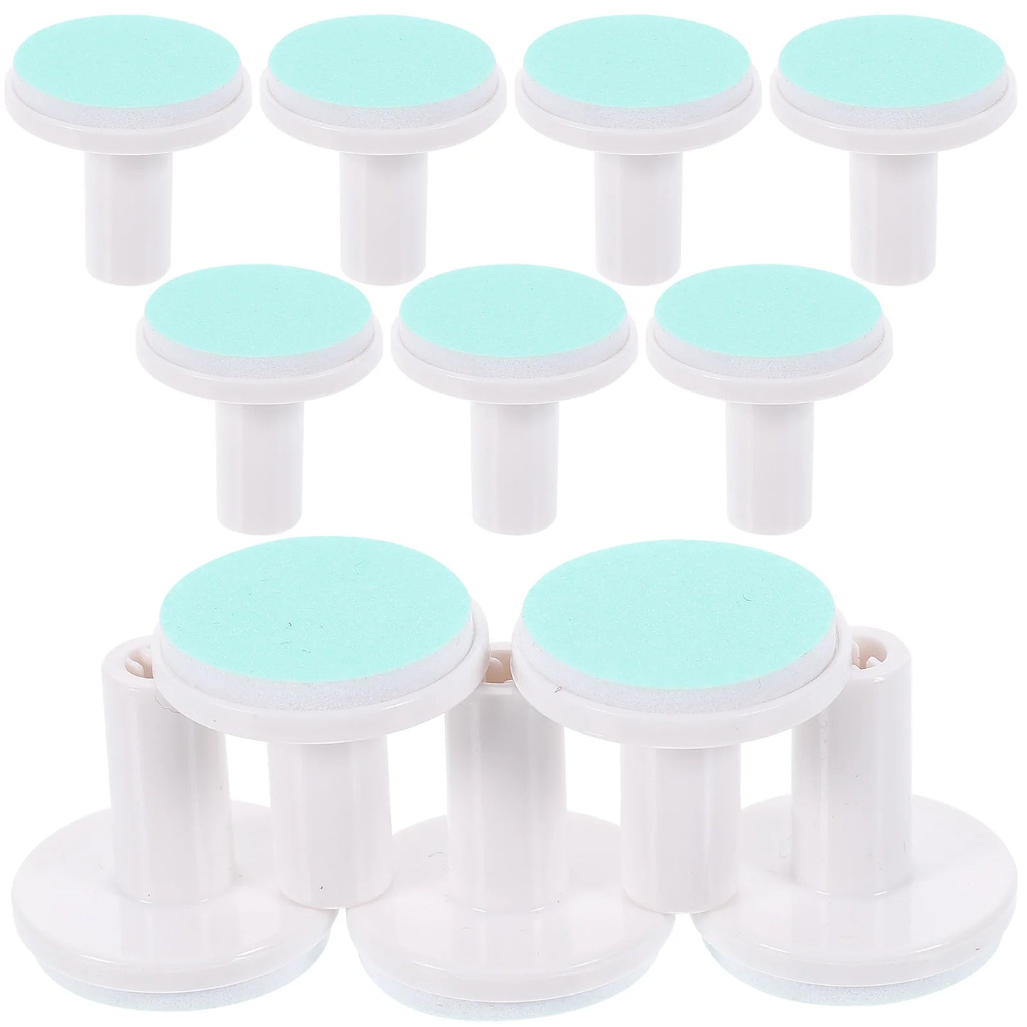 12 PCS Spare Grinding Head Accessories for Electric Baby Nail Polisher – File Pad Tools, Sanding Plastic Infant Pads & Scissors